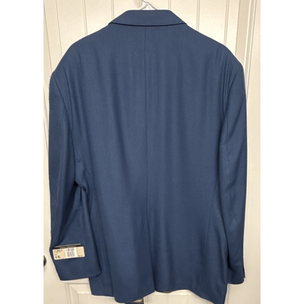 Men's NEW HAGGAR Blue 46 Reg Suit Jacket Sport Coat Blazer$120 - Picture 9 of 9